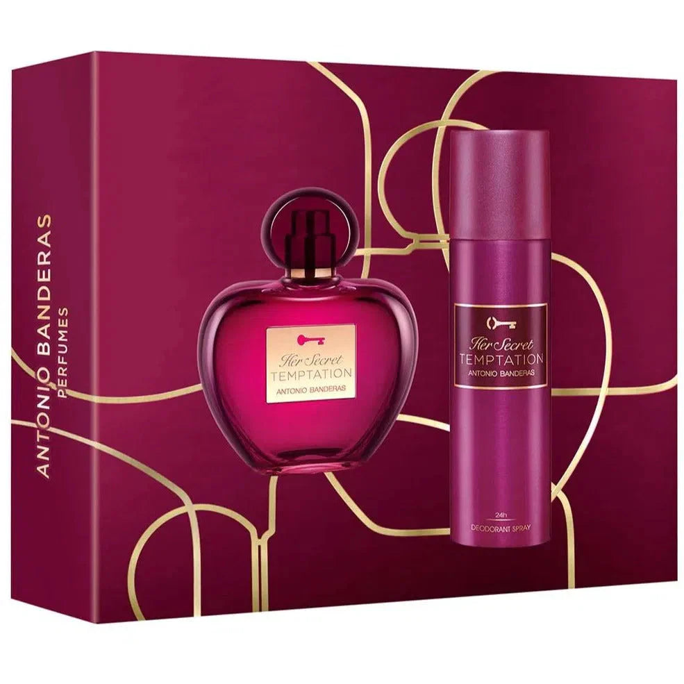 Antonio Banderas Gift Set Eau De Toilette 80ml & Deodorant 75ml - Her Secret Temptation