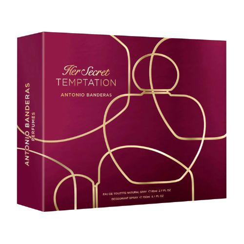 Antonio Banderas Gift Set Eau De Toilette 80ml & Deodorant 75ml - Her Secret Temptation