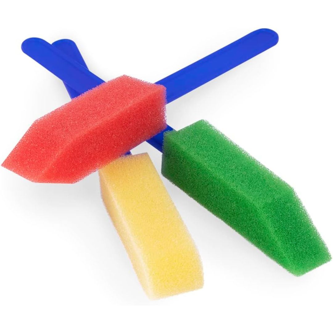 Jovi Painting Accessories - 3 Small Flat Foam Brushes