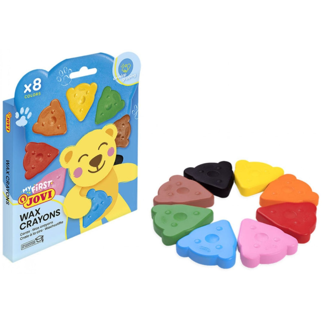 Jovi - My First - Wax Crayons A Pack of 8pcs - Bear