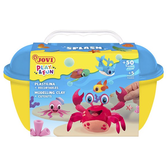 Jovi Play & Fun Modelling Clay A Pack Of 50pcs And 5 Figures - Splash