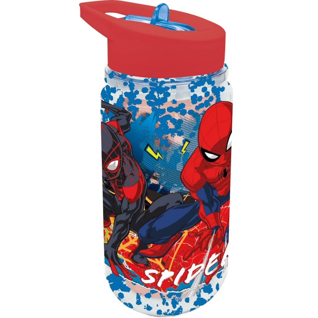 Water Bottle With Glitter 330ml - Spider-Man
