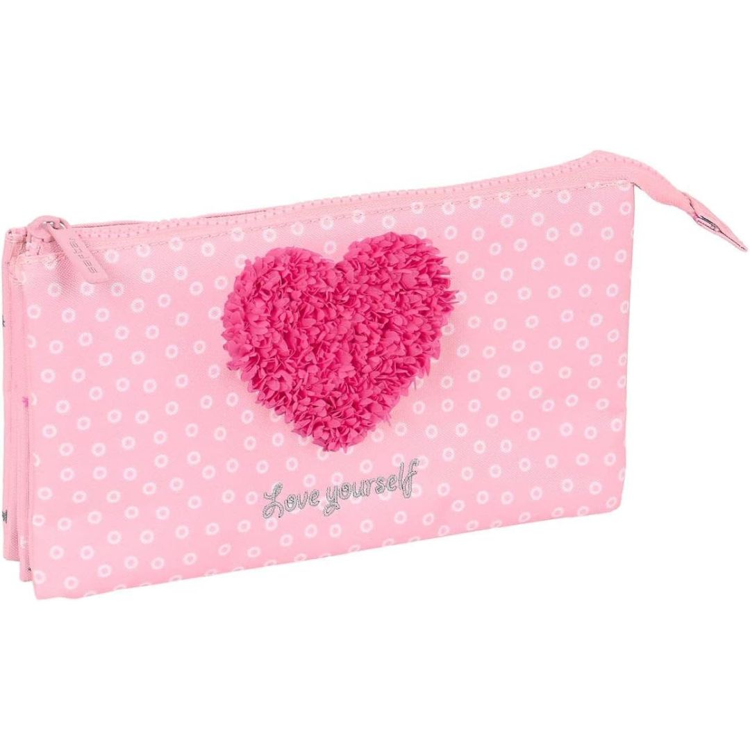 Safta Triple Heart Pencil Case