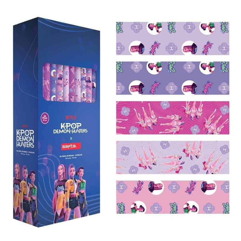 Safta Gift Wrapping Paper Roll 0.7 x 2m - K-Pop Demon Hunters