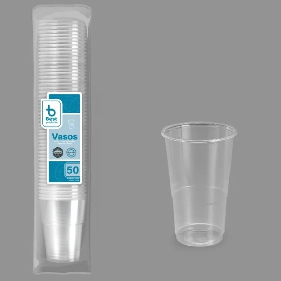 Plastic Cups 200ml A Pack Of 50pcs - Transparent