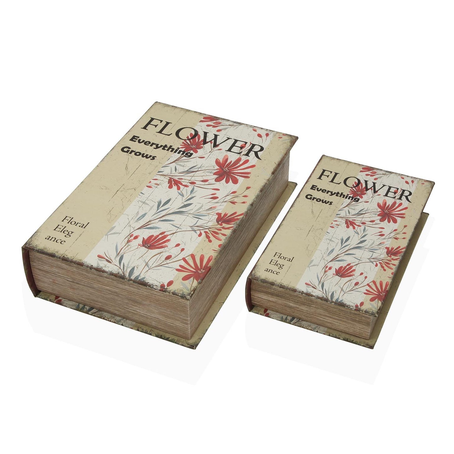 Book Box A Set Of 2pcs - Flower Elegance