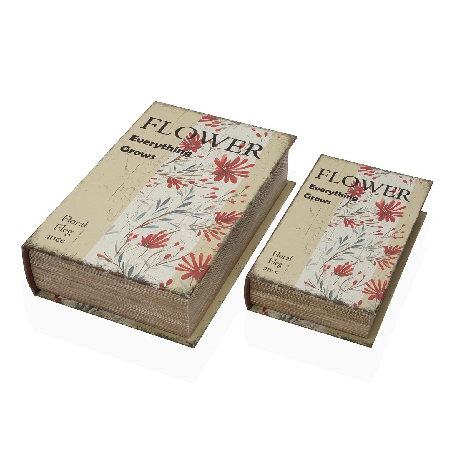 Book Box A Set Of 2pcs - Flower Elegance