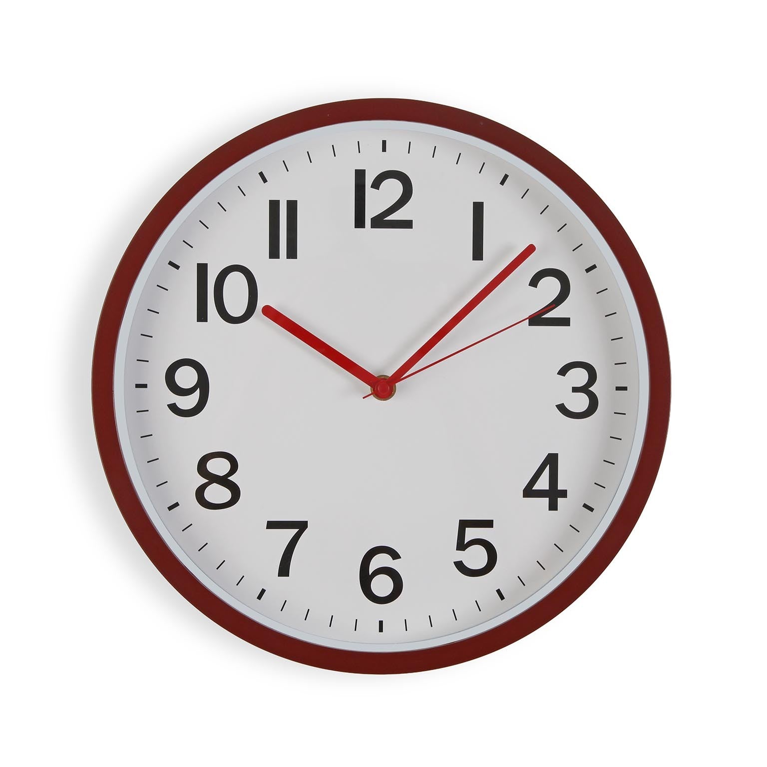 Silent Wall Clock 30cm - Red