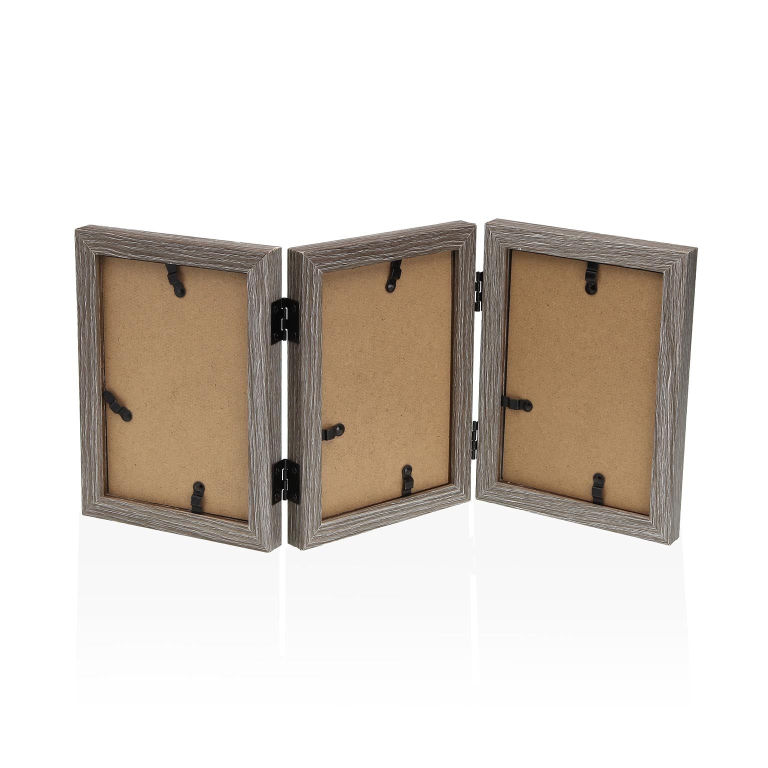 Triple Wooden Photo Frame - Konda - 10 x 15cm