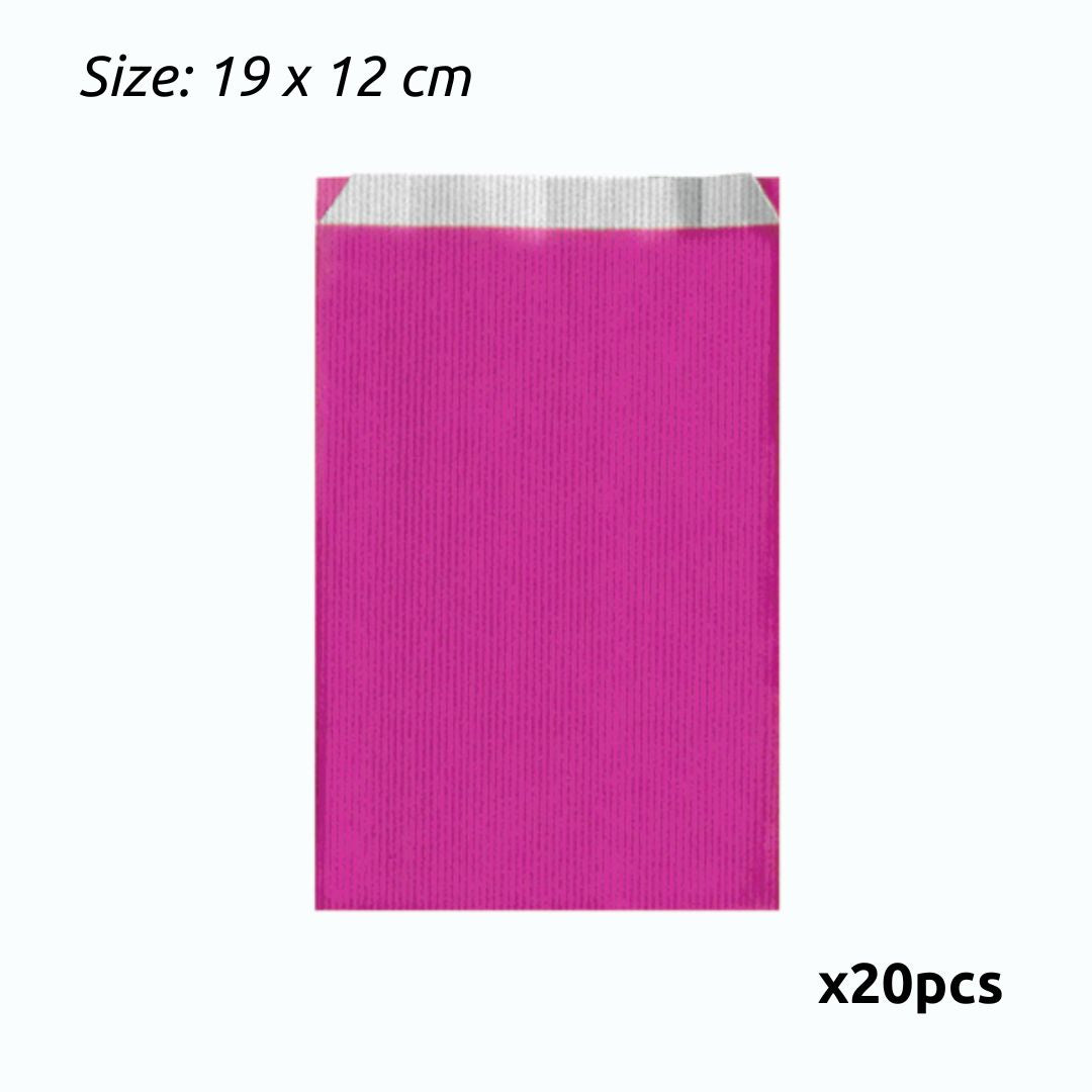 Pink Kraft Bags x20 - 19x12 cm