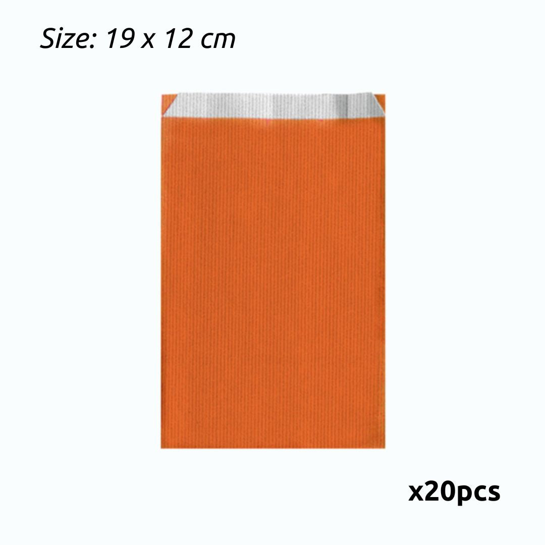 Orange Kraft Bags x20 - 19x12 cm