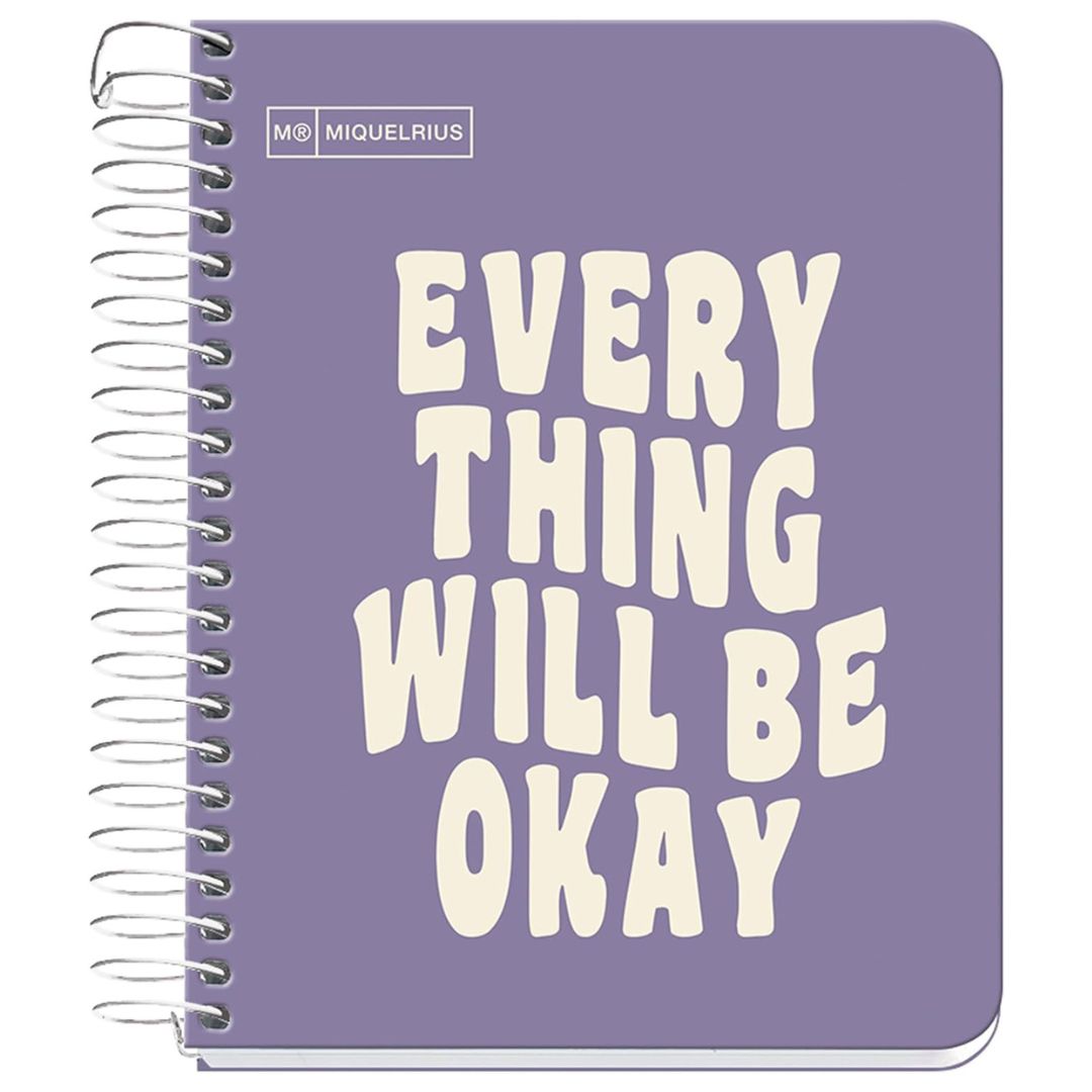 A6 Miquelrius Message Notebook Every Thing Will Be Okay