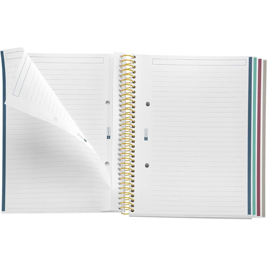A5 Miquelrius - Side-Spiral Lined Notebook 70gsm 100 Sheets - Neon