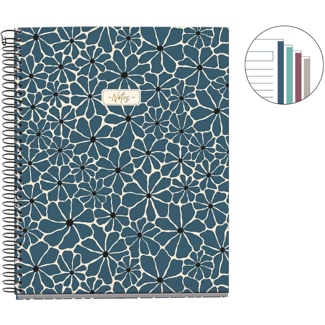 A5 Miquelrius - Side-Spiral Lined Notebook 70gsm 100 Sheets - Prussia