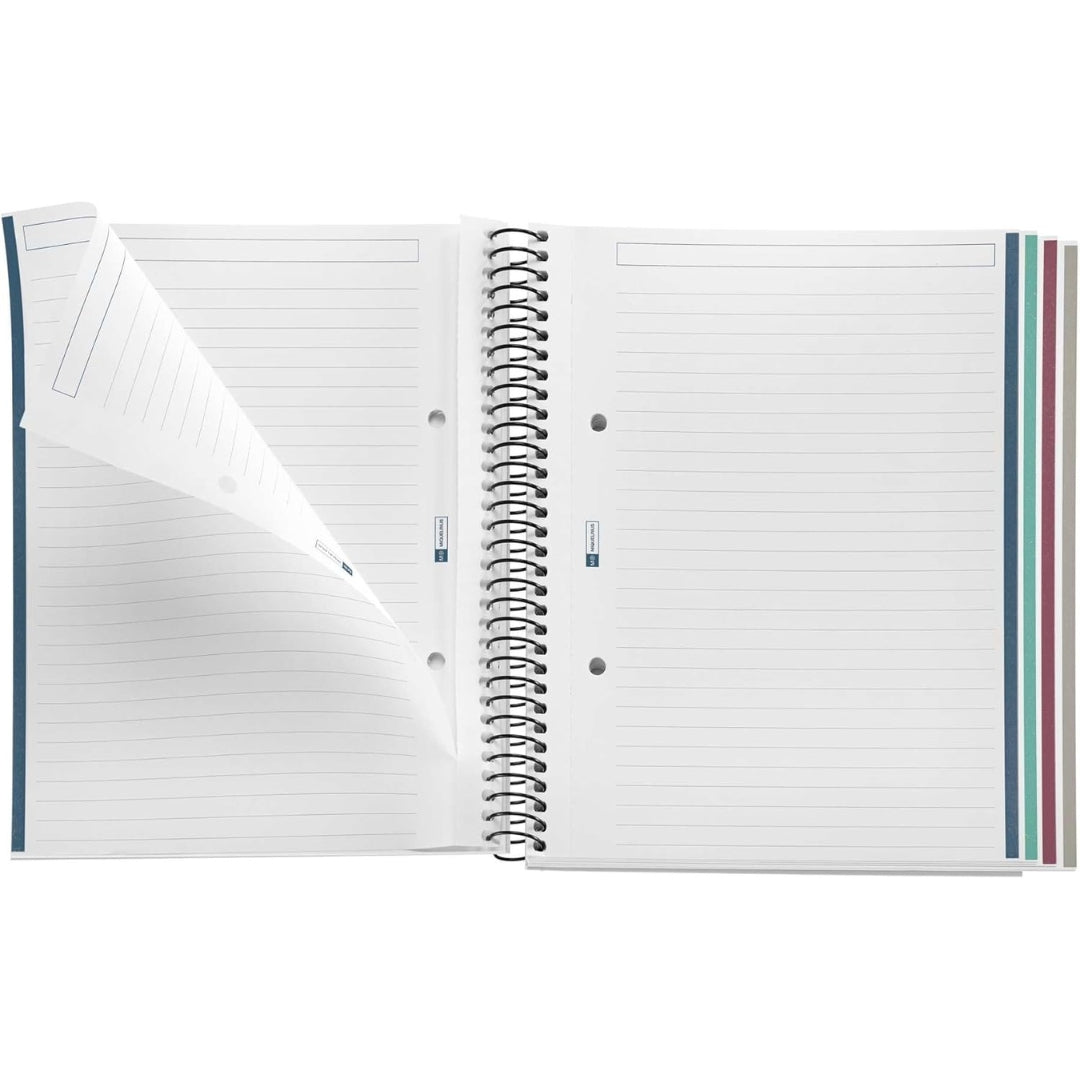 A5 Miquelrius - Side-Spiral Lined Notebook 70gsm 100 Sheets - Prussia