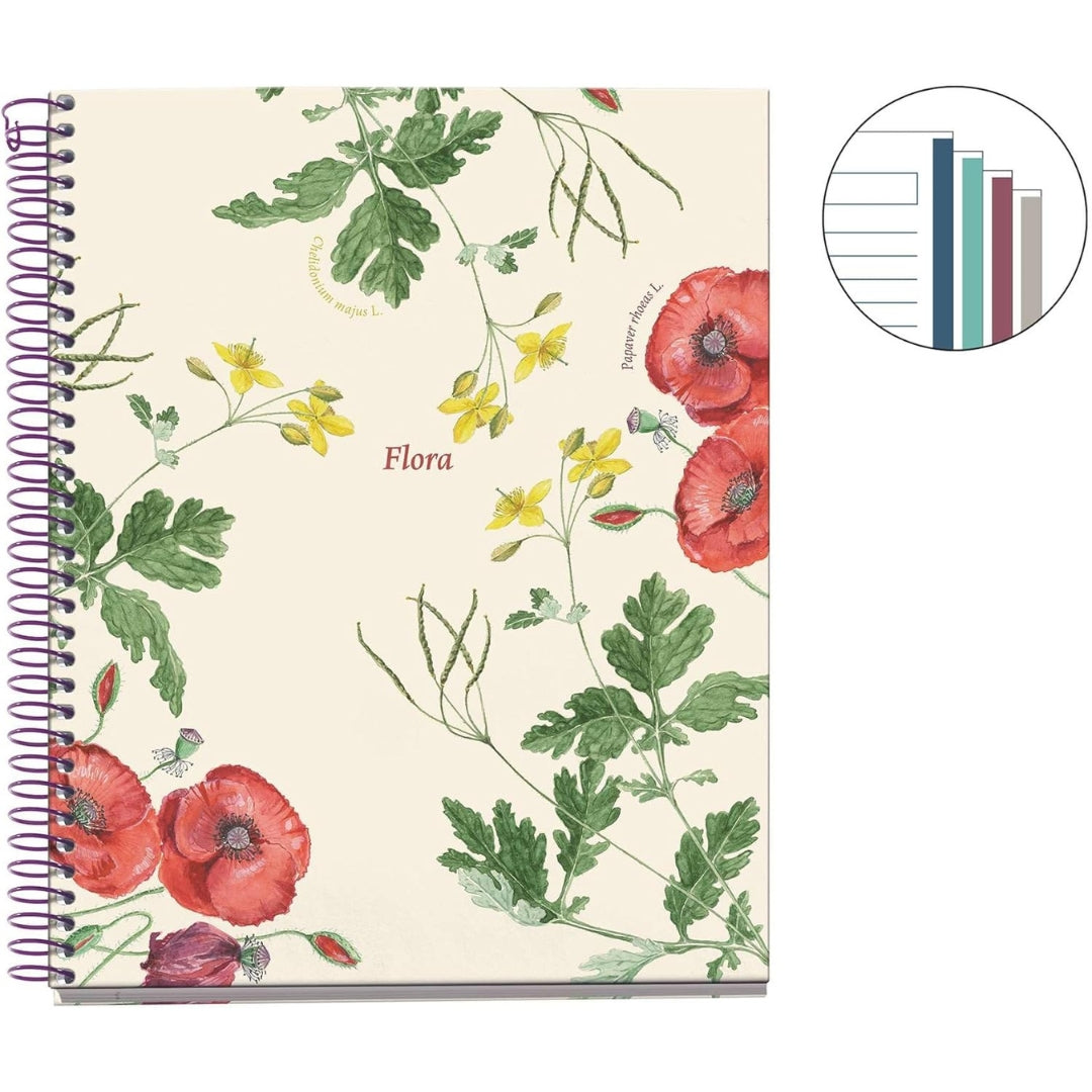 A5 Miquelrius - Side-Spiral Lined Notebook 70gsm 100 Sheets - Flora