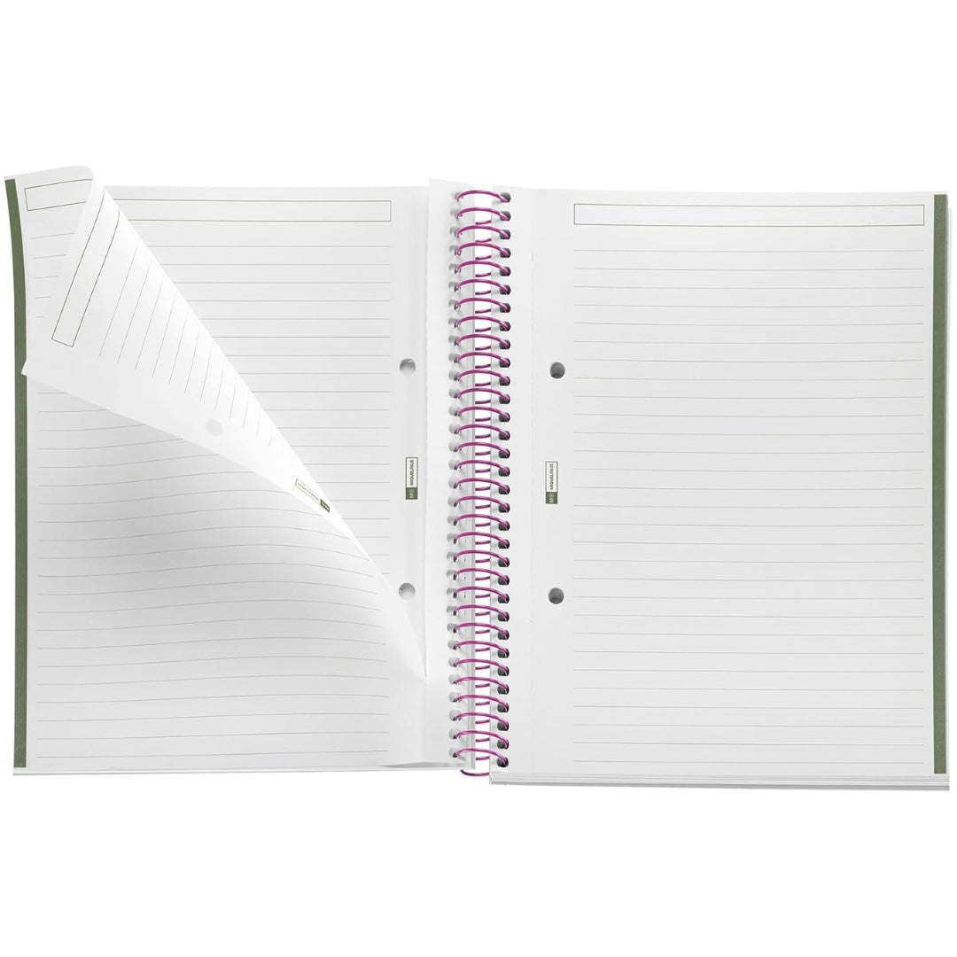 A5 Miquelrius - Side-Spiral Lined Notebook 90gsm 80 Sheets - Poppy