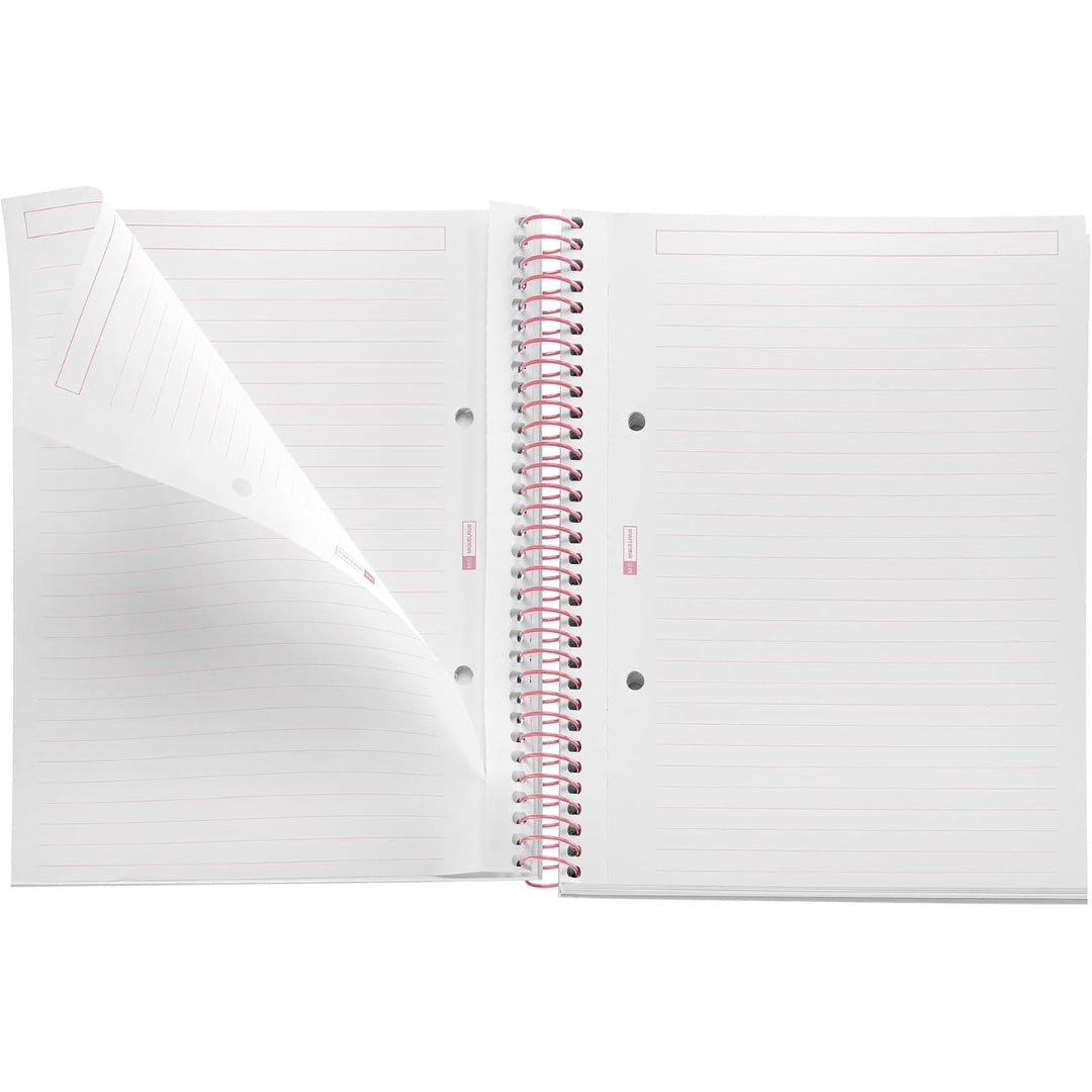 A5 Miquelrius - Side-Spiral Lined Notebook 90gsm 80 Sheets - Pink