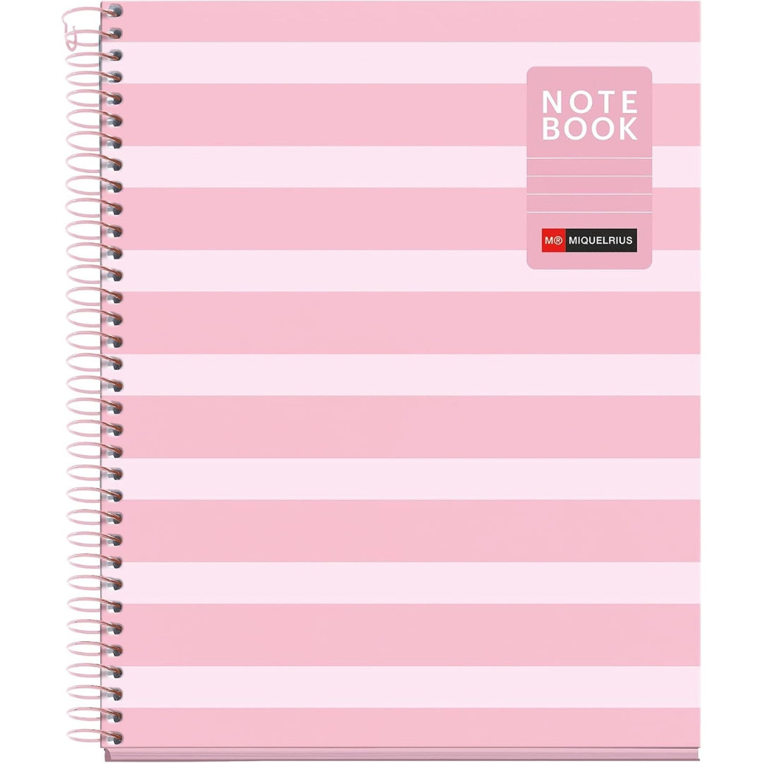 A5 Miquelrius - Side-Spiral Lined Notebook 90gsm 80 Sheets - Pink