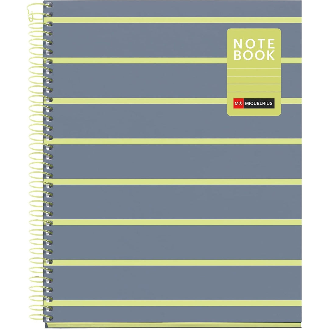 A5 Miquelrius - Side-Spiral Lined Notebook 90gsm 80 Sheets - Lemon