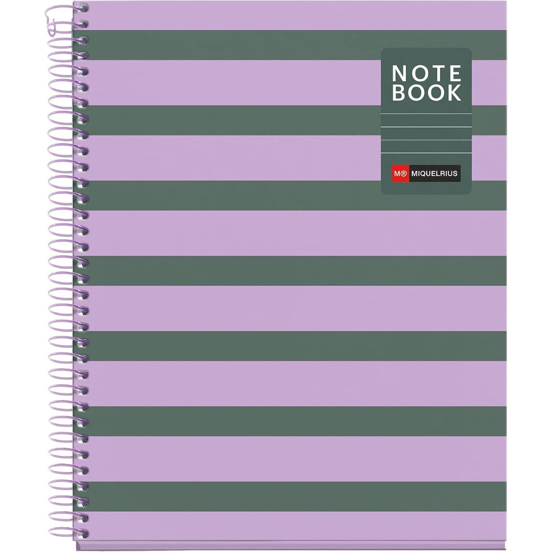 A5 Miquelrius - Side-Spiral Lined Notebook 90gsm 80 Sheets - Cendre