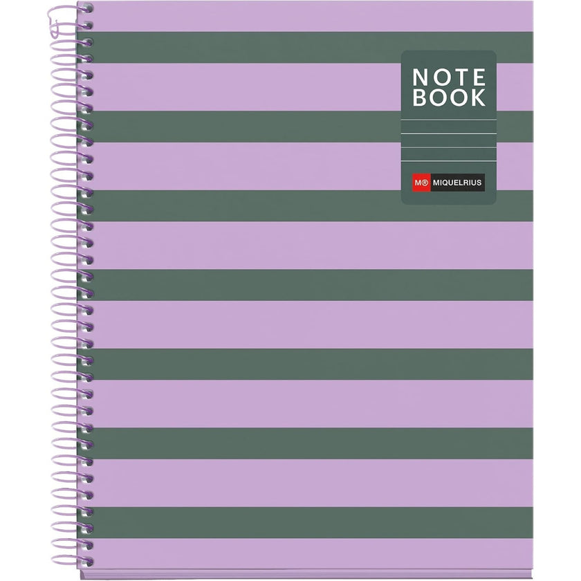 A5 Miquelrius - Side-Spiral Lined Notebook 90gsm 80 Sheets - Cendre