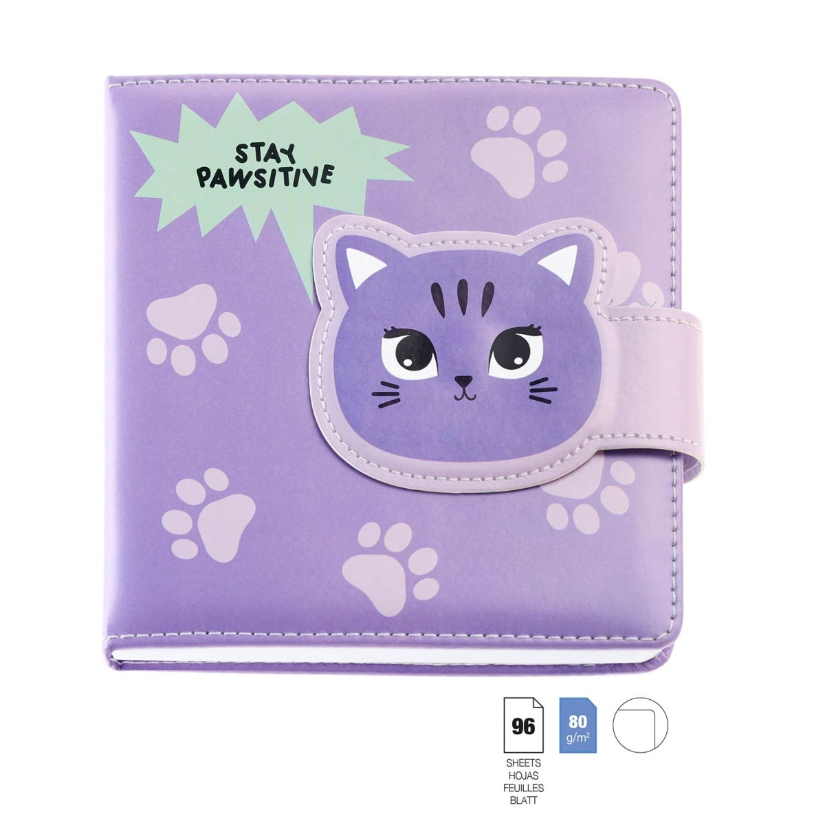 Back2Fun - No Ordinary Notes - Padded Plain Notebook - Stay Pawsitive