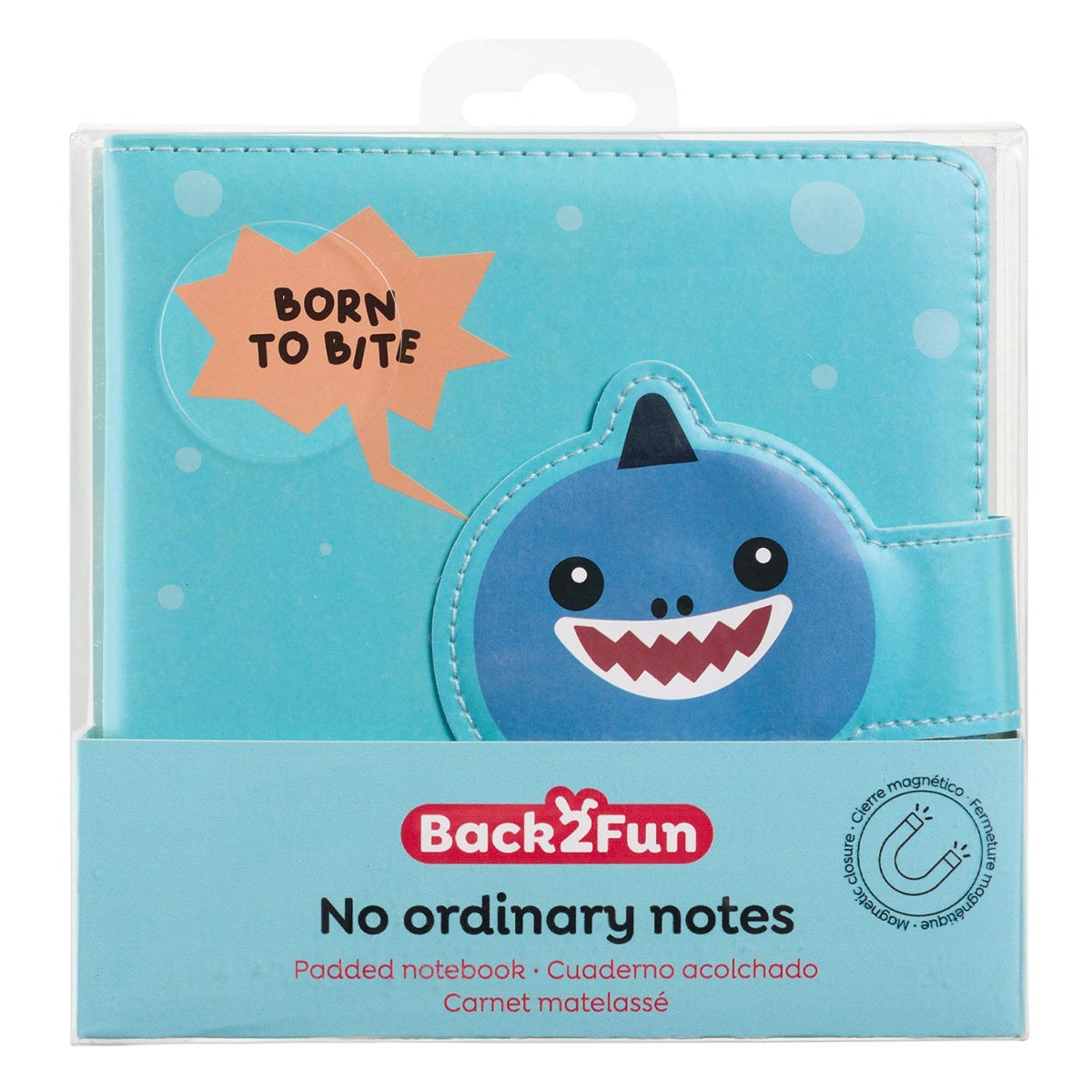 Back2Fun - No Ordinary Notes - Padded Plain Notebook - Born To Bite