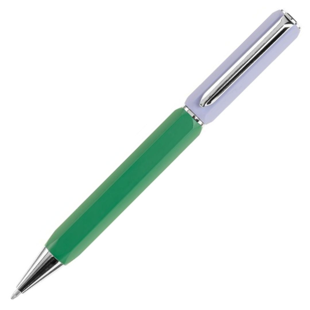 Miquelrius Bright Metal Ballpoint Pen 0.5mm Blue Ink - Green/Purple