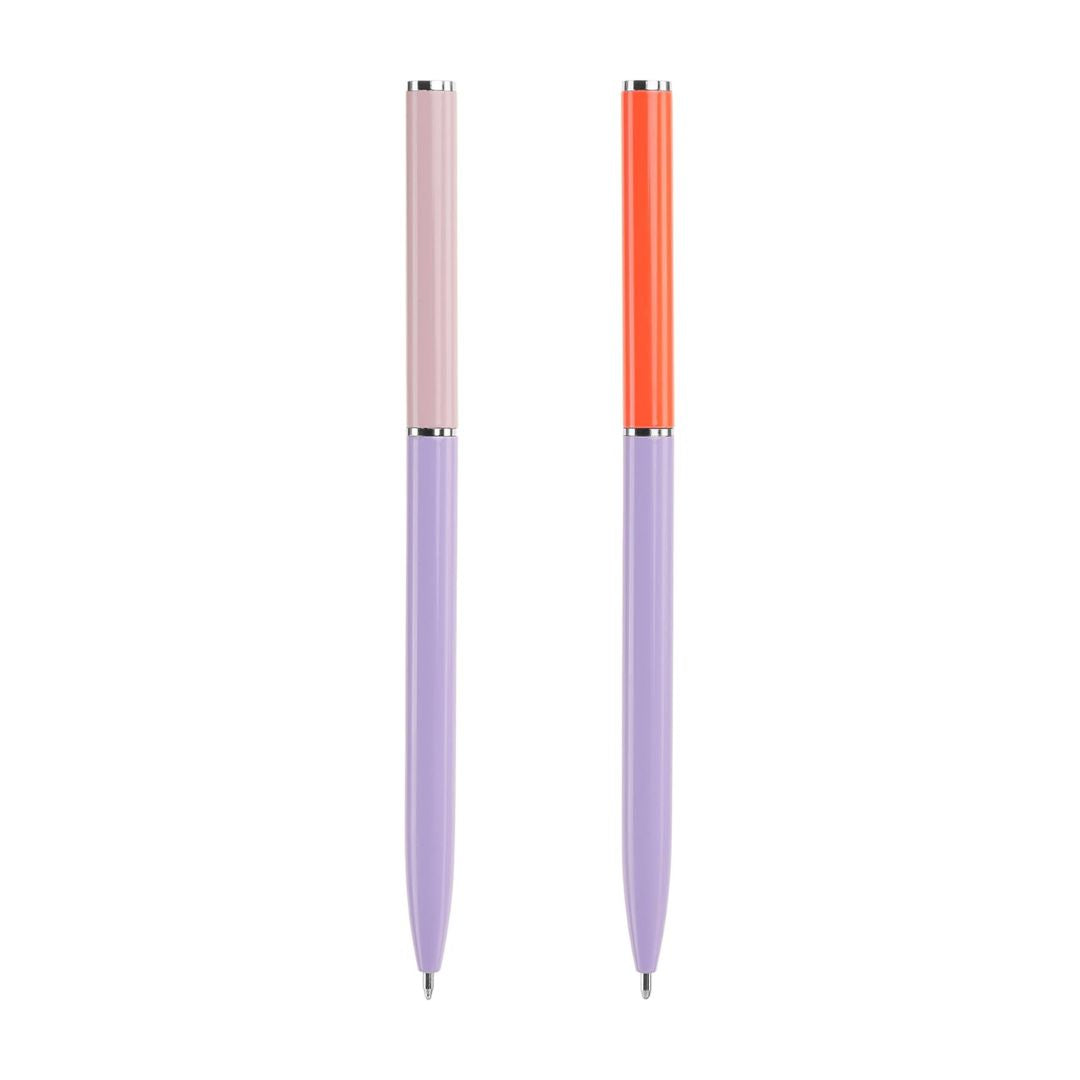 Miquelrius Ballpoint Pens 0.7mm Blue Ink A Pack Of 2pcs - Purple