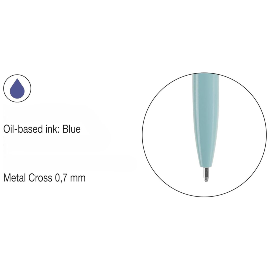 Miquelrius Ballpoint Pens 0.7mm Blue Ink A Pack Of 2pcs - Turquoise