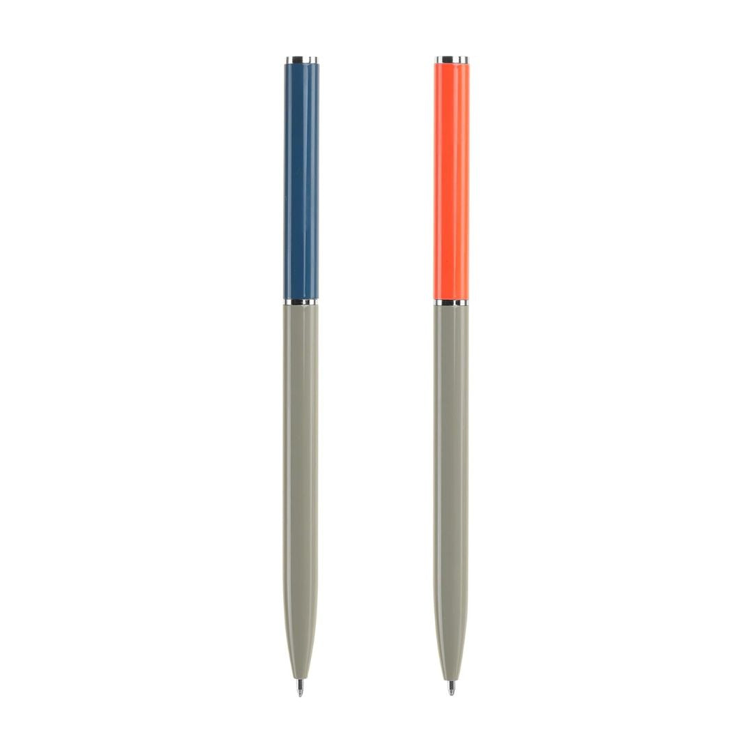 Miquelrius Ballpoint Pens 0.7mm Blue Ink A Pack Of 2pcs - Grey