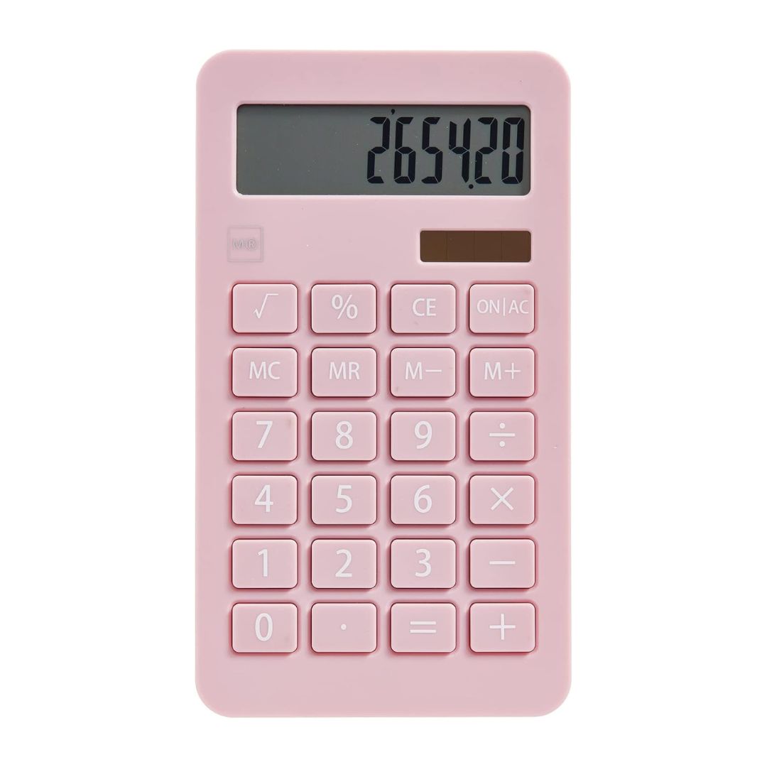 Miquelrius Calculator 17 x 9.5cm - Pastel Pink