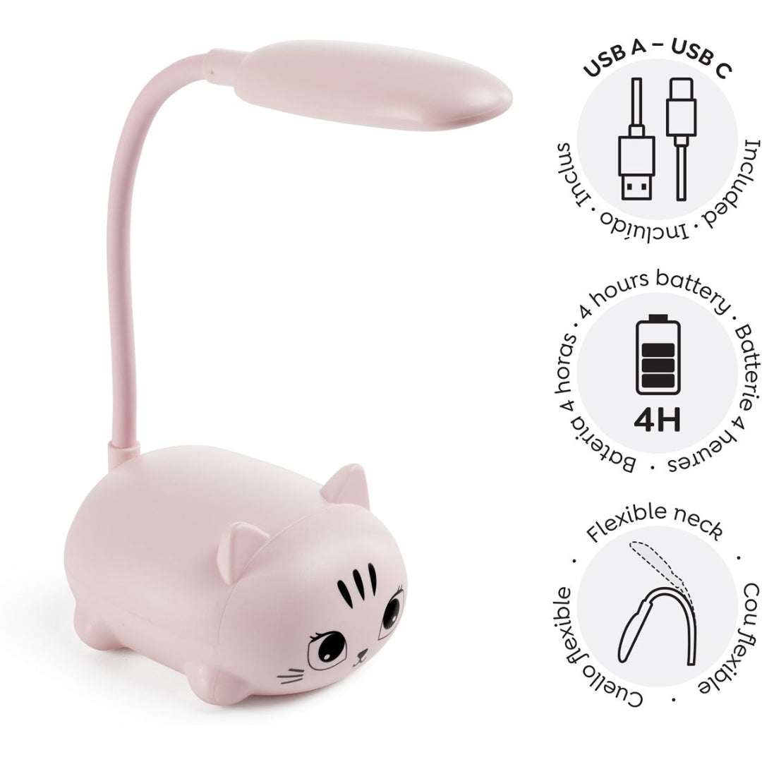 Back2Fun - My Night Kitty - Cat Led Lamp - Pink