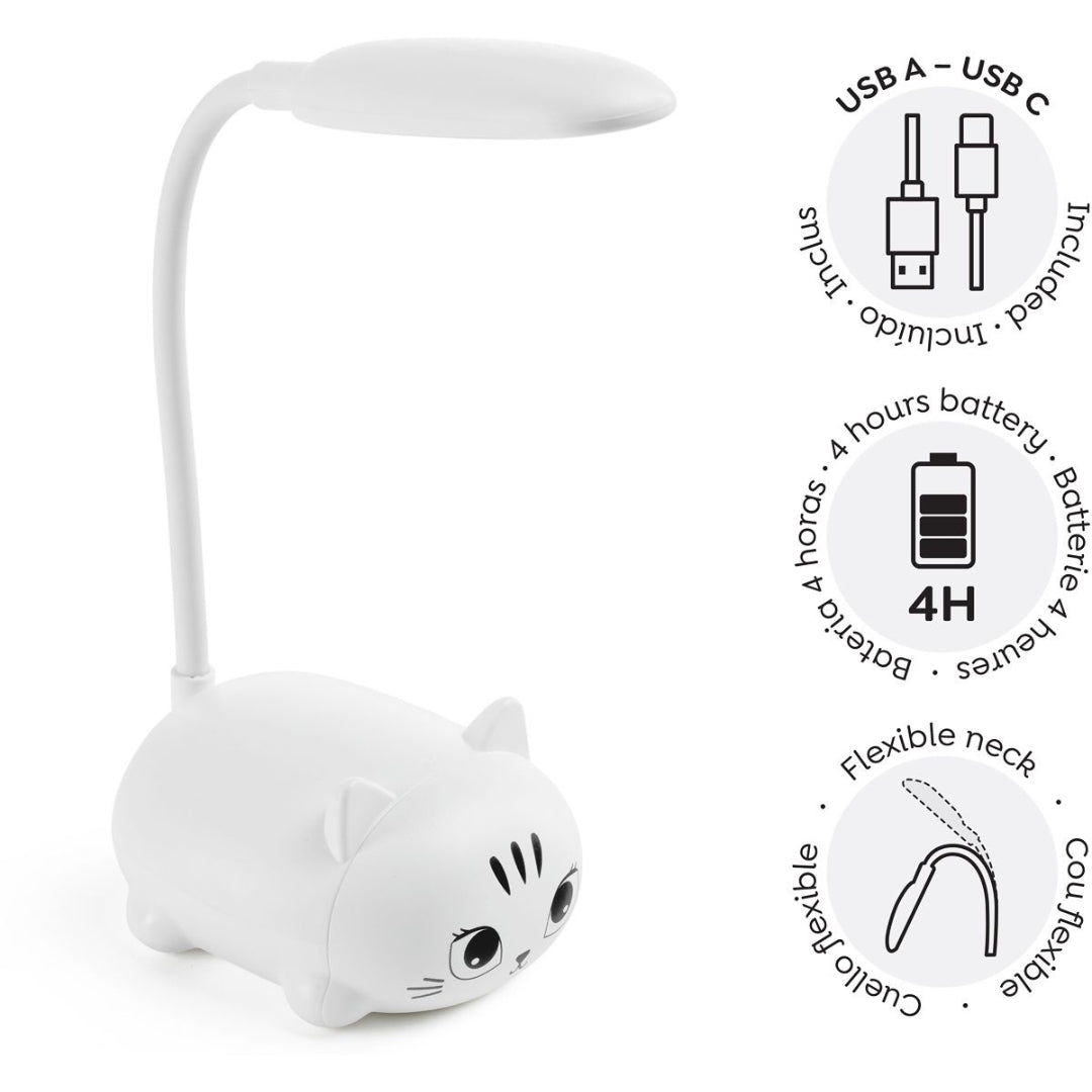 Back2Fun - My Night Kitty - Cat Led Lamp - White