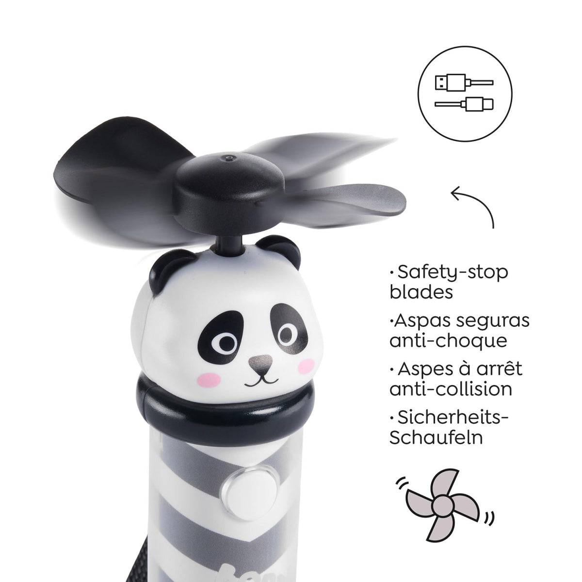 Back2Fun - Fan-Tastic Gang - Portable Mini Fan - Panda