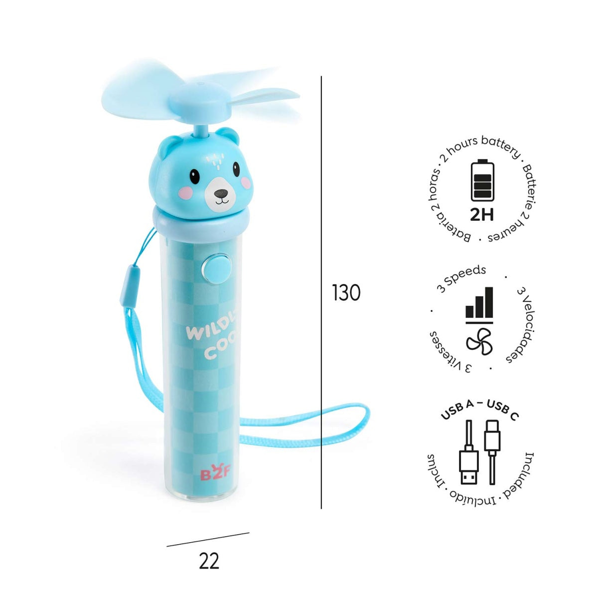 Back2Fun - Fan-Tastic Gang - Portable Mini Fan - Bear