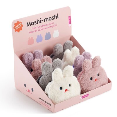 Miquelrius Back2Fun Moshi-Moshi Soft Curly Wallet Rabbit - White