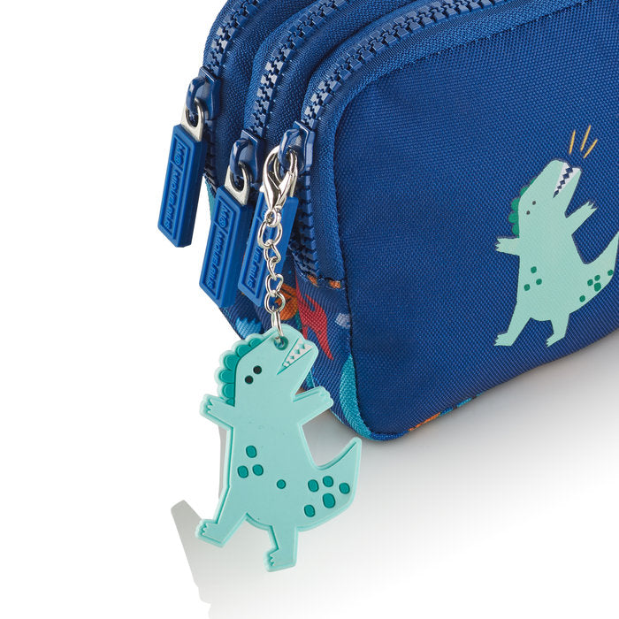 Miquelrius Triple Rectangular Pencil Case 21 x 10.5 x 6cm - Dino Dude