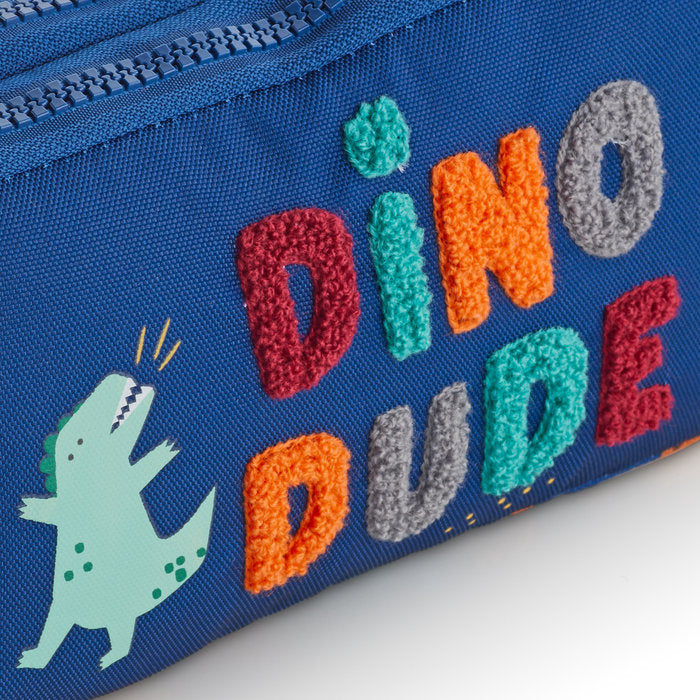 Miquelrius Triple Rectangular Pencil Case 21 x 10.5 x 6cm - Dino Dude