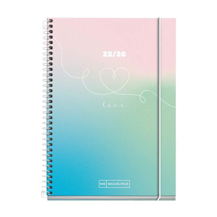 A6 Miquelrius Scholastic Diary Day Per Page 2025/26 - Love