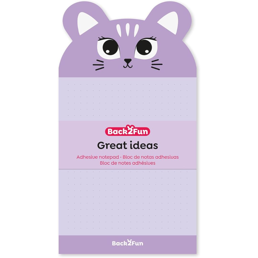 Miquelrius Back2Fun Great Ideas Adhesive Notepad - Cat