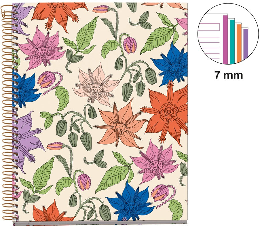 A5 Miquelrius Recycled Notebook Vintage Lily Collection - Flowers