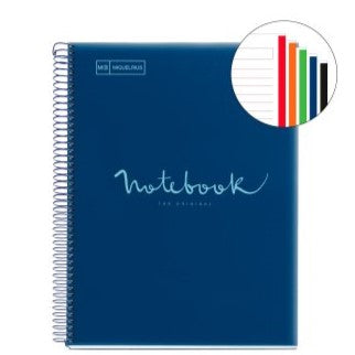 A4 Miquelrius Emotions Notebook x 120 Sheets Of 90gsm Opaque Paper Blu