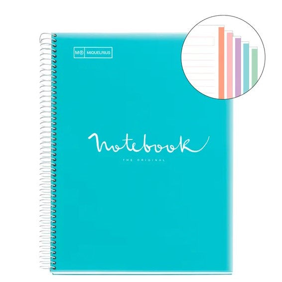 A4 Miquelrius Emotions Notebook x 120 Sheets Of 90gsm Opaque Paper Lig