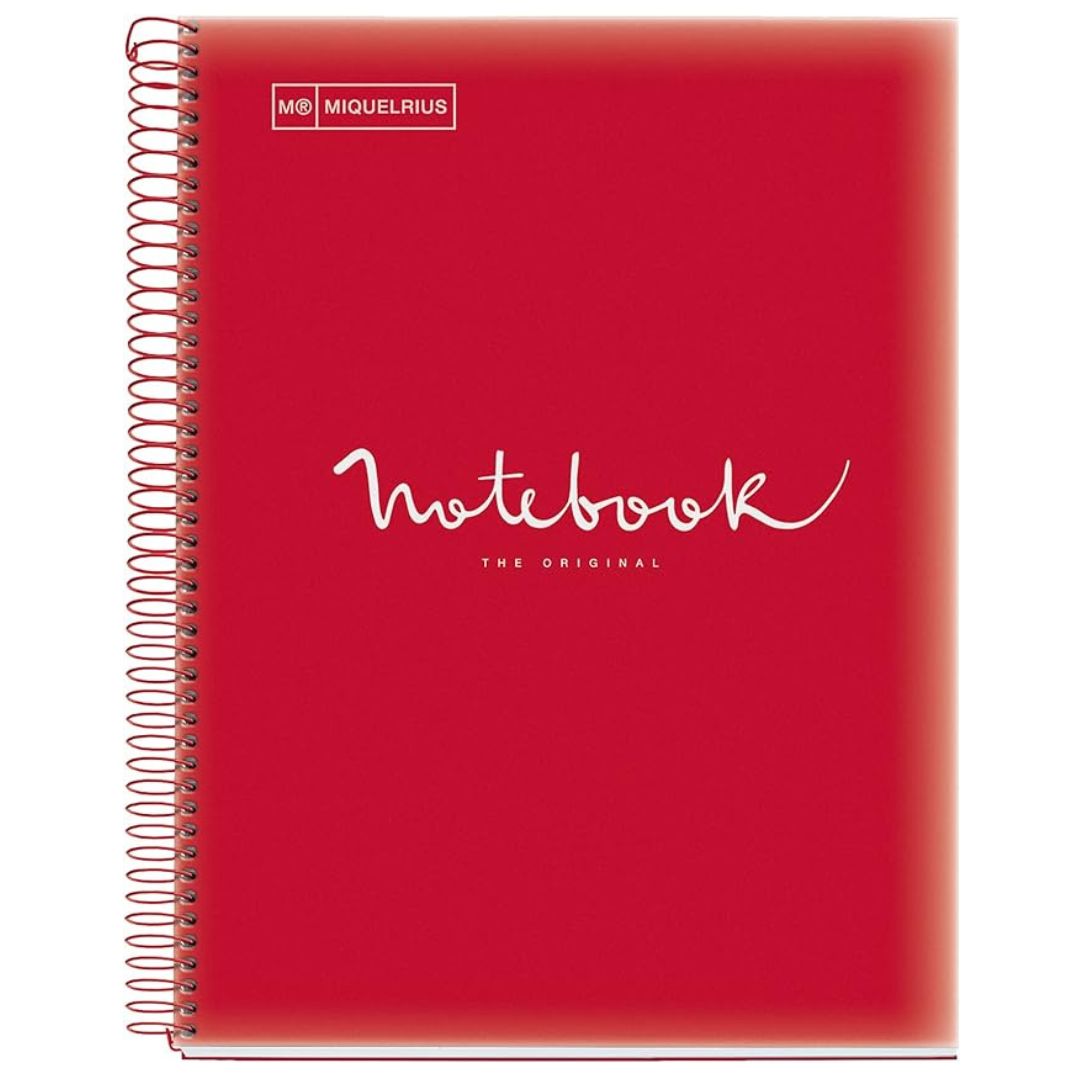 A4 Miquelrius Emotions Notebook x 120 Sheets Of 90gsm Opaque Paper Red