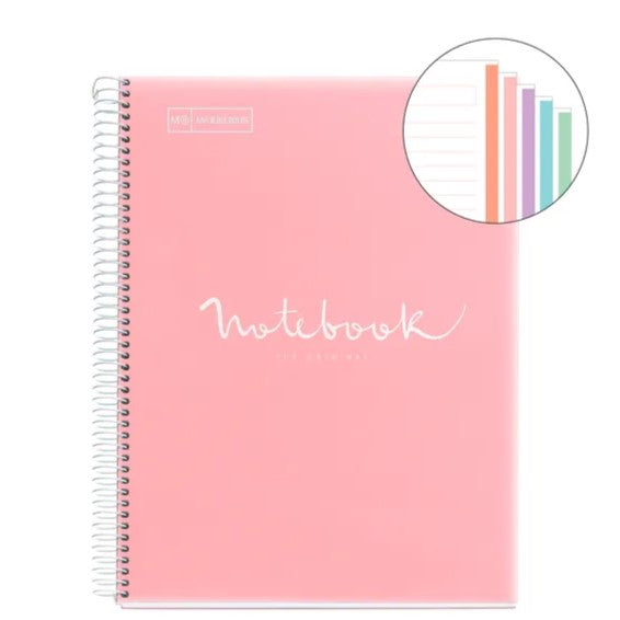 A5 Miquelrius Emotions Notebook x 120 Sheets Of 90gsm Opaque Paper Pin