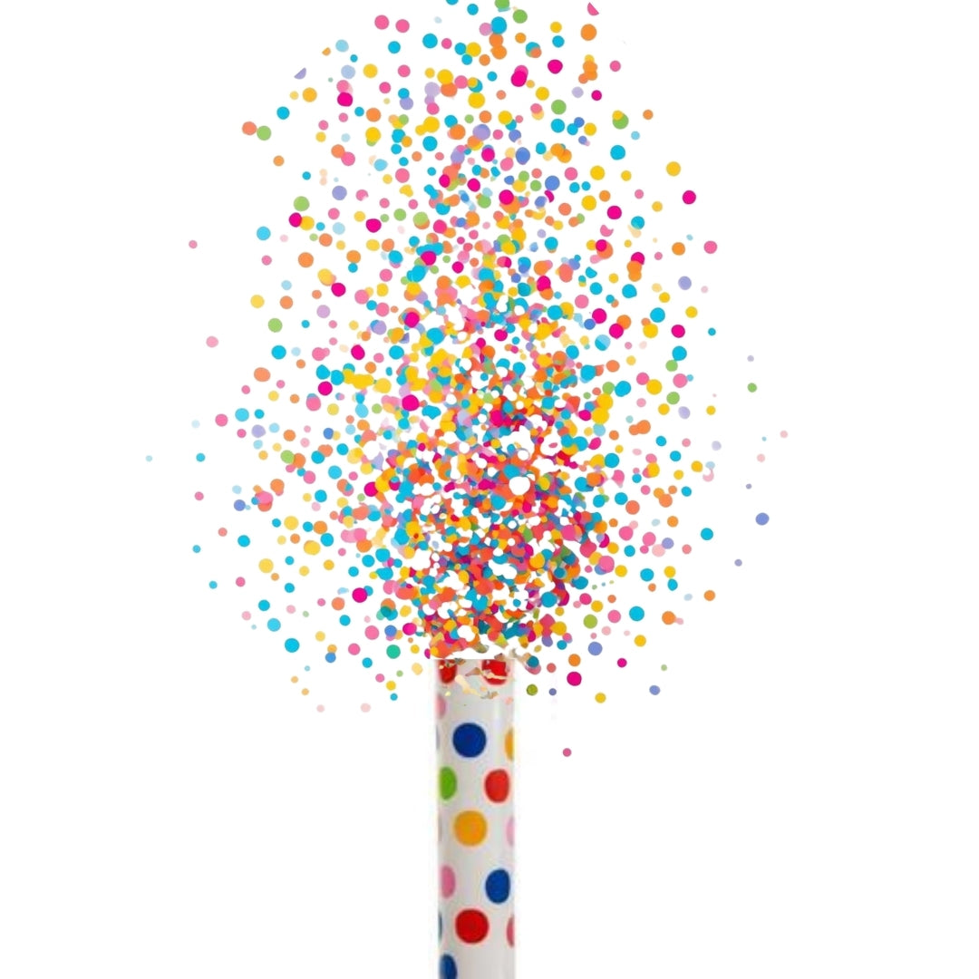 Party Cannon Confetti 40cm - Polka Dot Multicolour