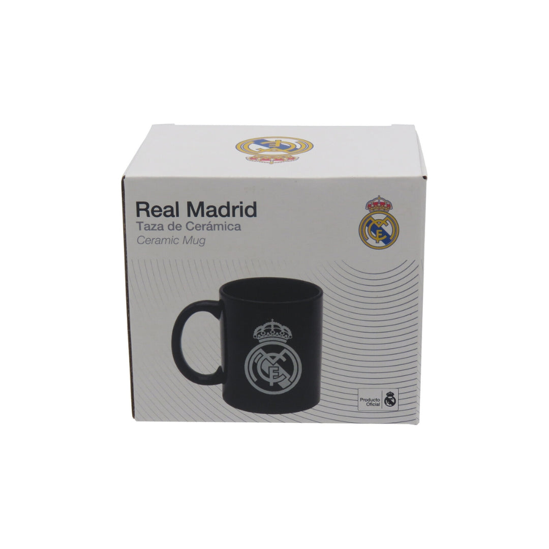 Real Madrid FC Ceramic Mug 330ml - Black With White Shield