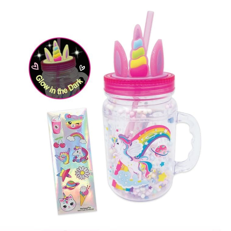 Hot Focus Unicorn Mason Jar 570ml